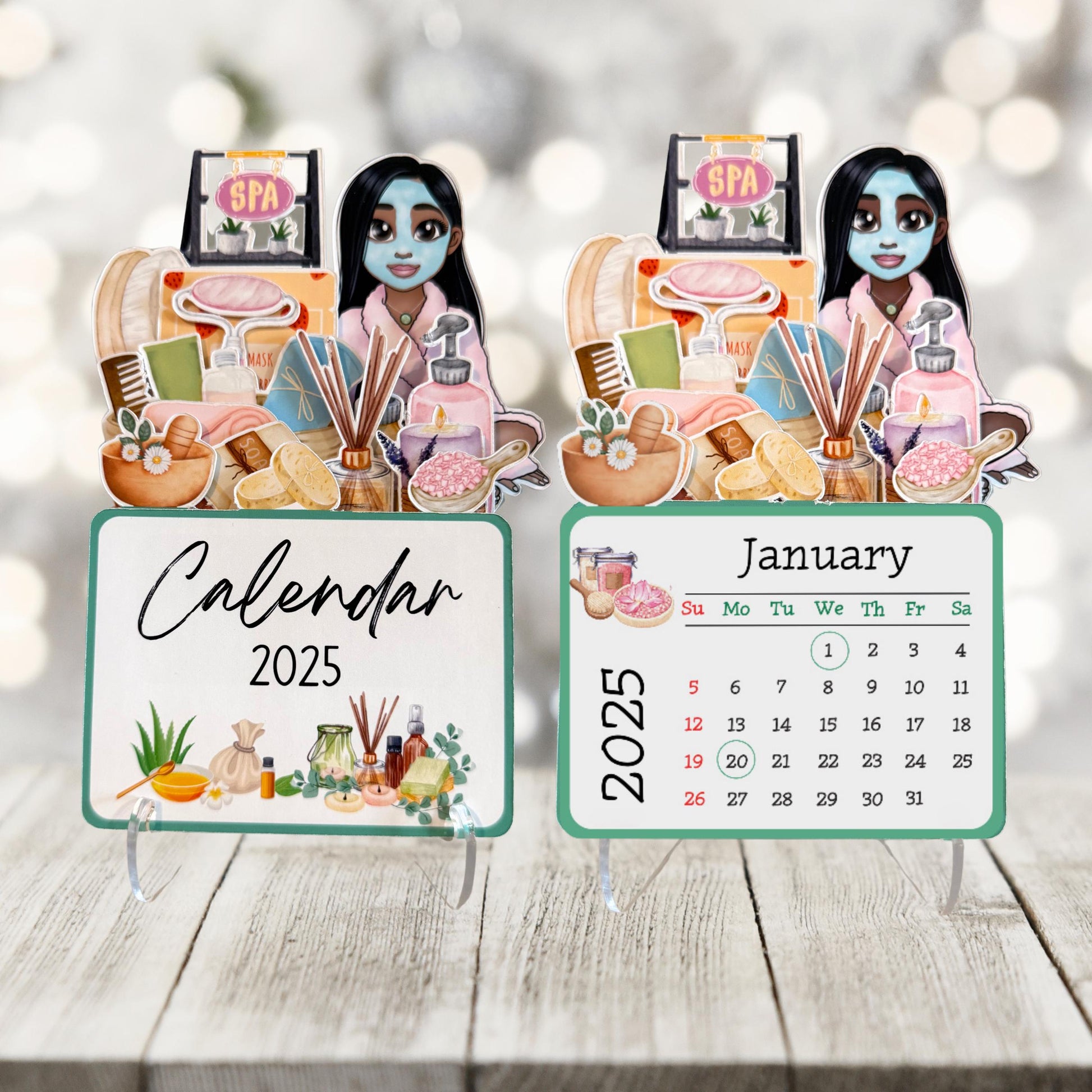 2025 Mini Spa Desk Calendar: Self-Care Gift