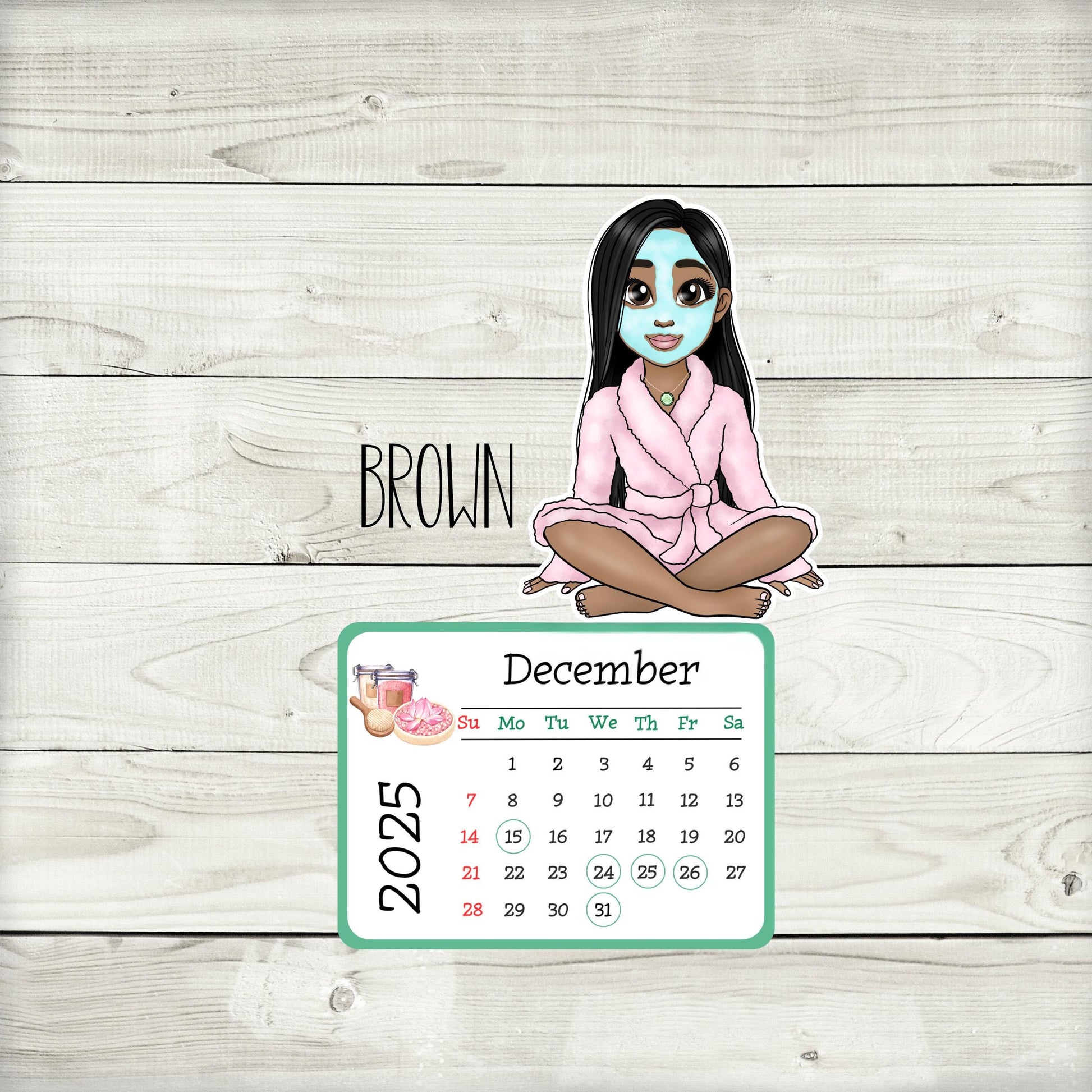 2025 Mini Spa Desk Calendar: Self-Care Gift