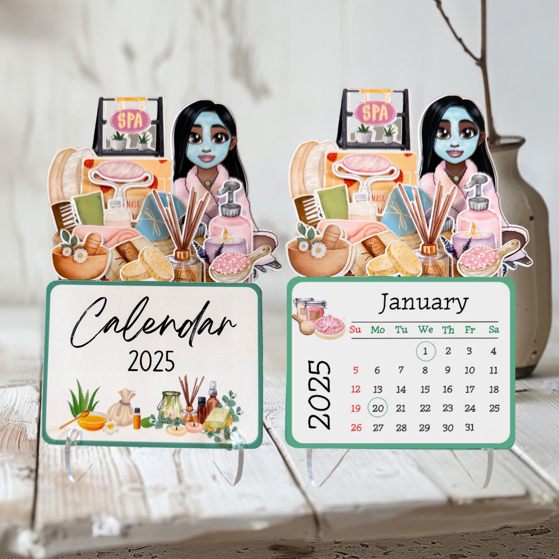 2025 Mini Spa Desk Calendar: Self-Care Gift