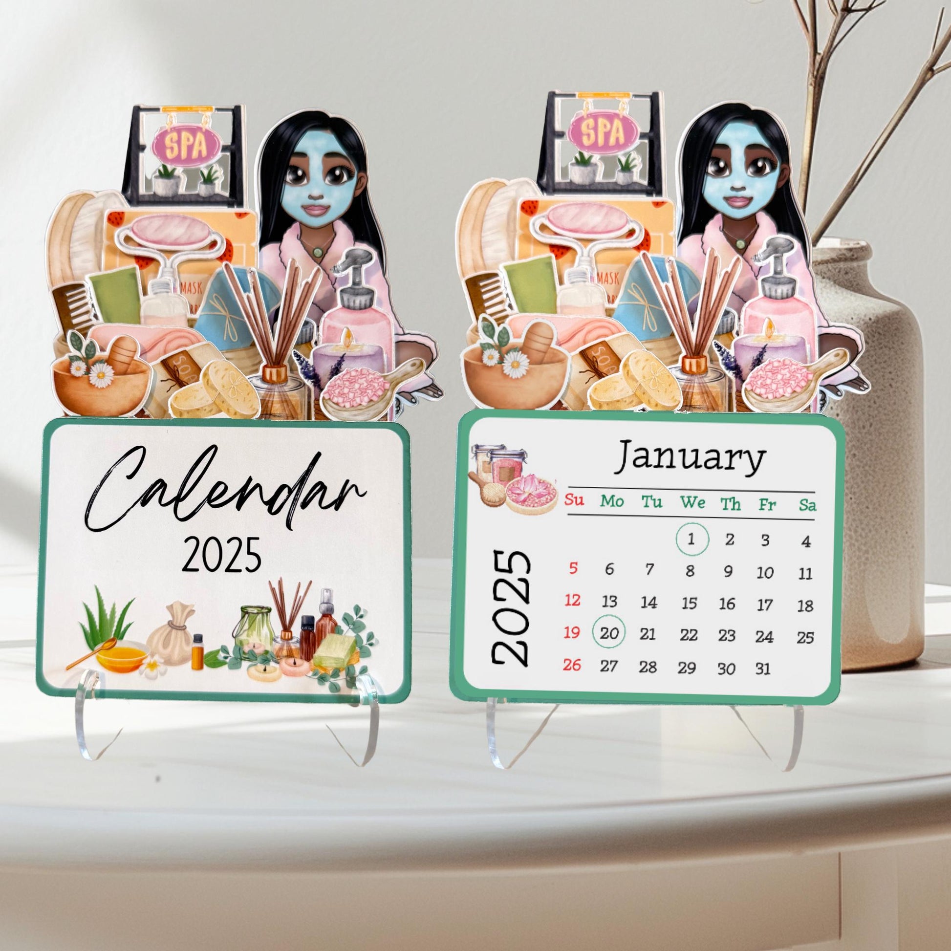 2025 Mini Spa Desk Calendar: Self-Care Gift