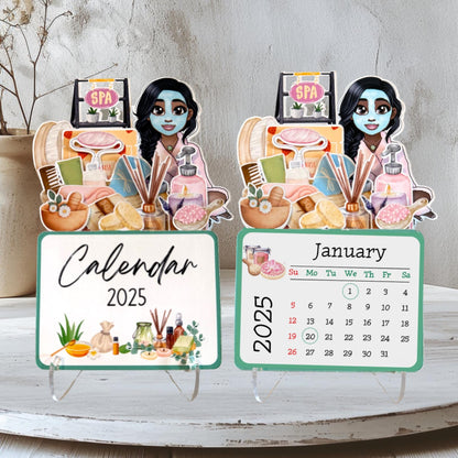 2025 Mini Spa Desk Calendar: African American Self Care