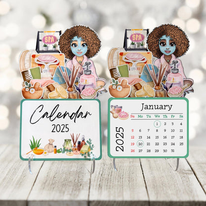 2025 Spa Desk Calendar: Self-Care Afro Girl