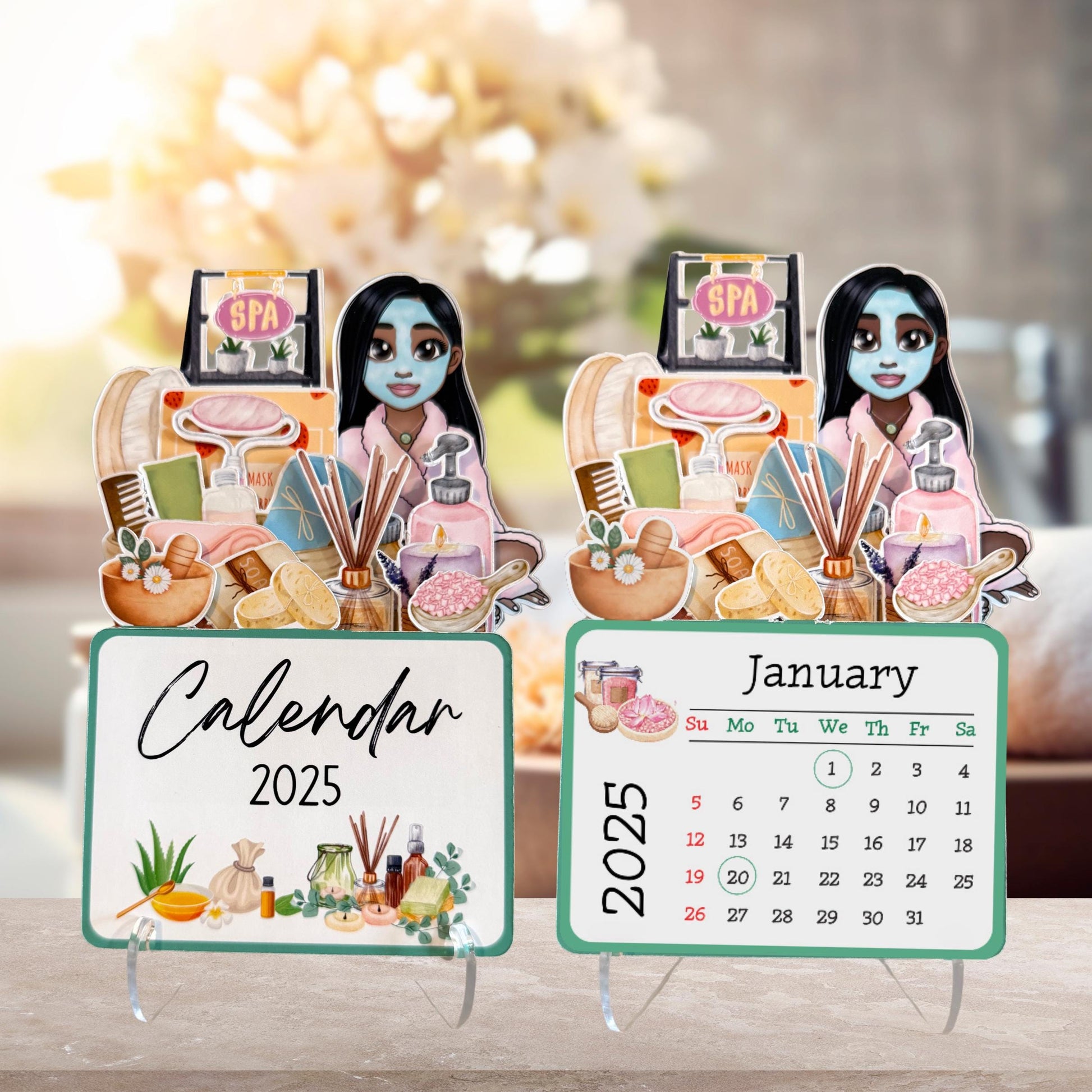 2025 Mini Spa Desk Calendar: Self-Care Gift