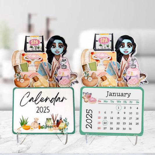 2025 Mini Spa Desk Calendar: African American Self Care