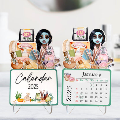 2025 Mini Spa Desk Calendar: African American Self Care