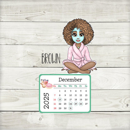2025 Spa Desk Calendar: Self-Care Afro Girl