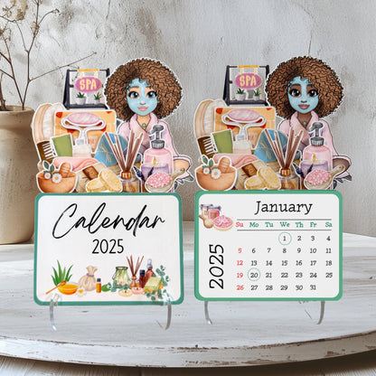 2025 Spa Desk Calendar: Self-Care Afro Girl