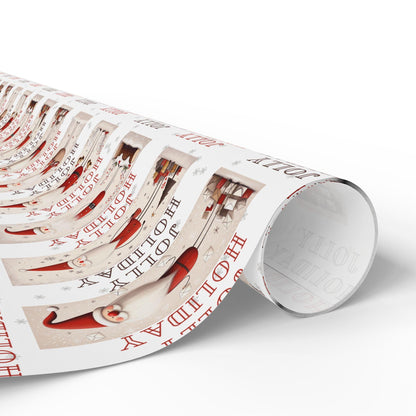 Jolly Holiday Santa Gift Wrap Sheets, Vintage Santa Claus Wrapping Paper, Christmas Gift Wrap, Bundle Option Available, Whimsical Christmas