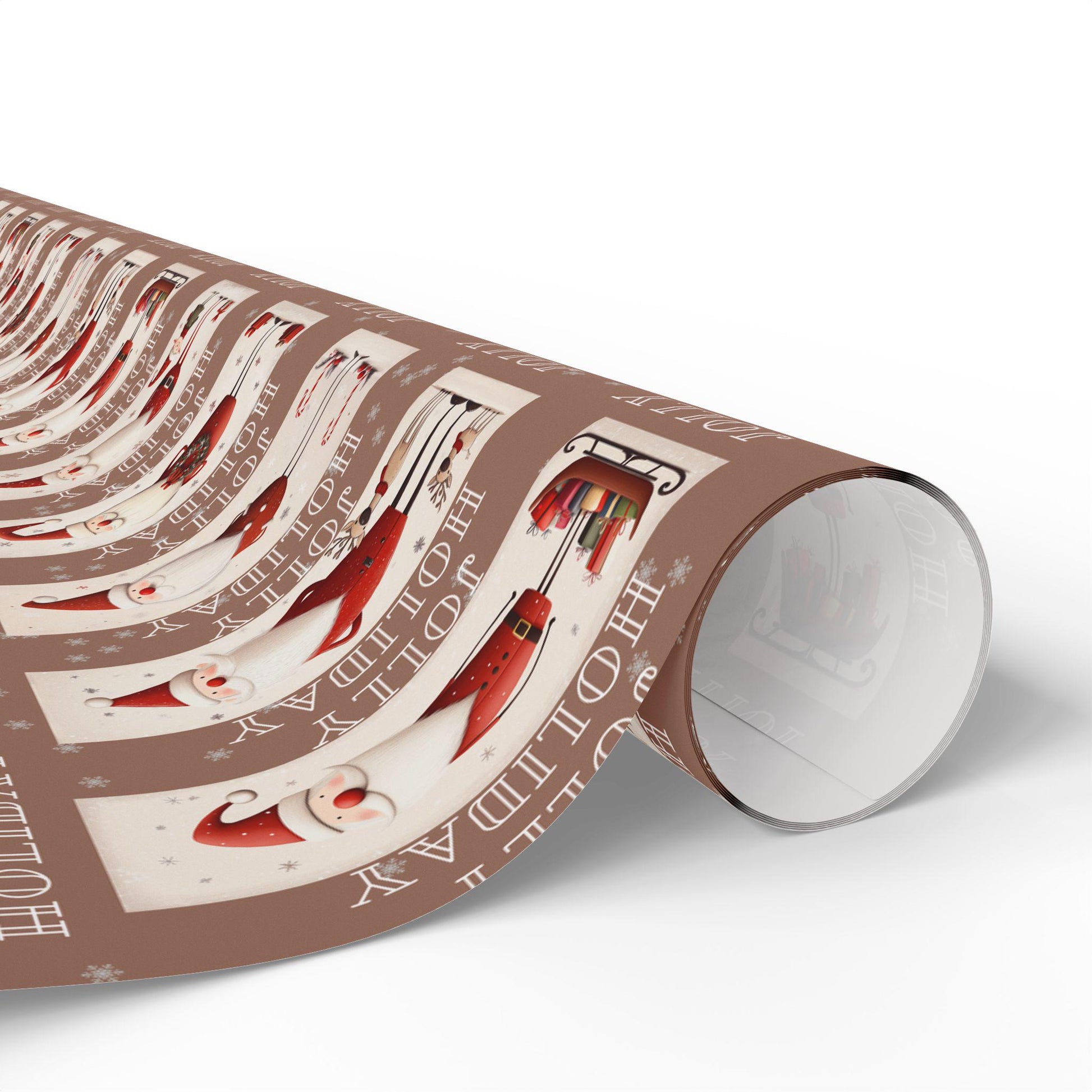 Holiday Vintage Santa Gift Wrapping Paper, Christmas Wrapping Papers, Cute Gift Wrap, Seasonal Paper, Birthday Wrapping, Festive Wrap