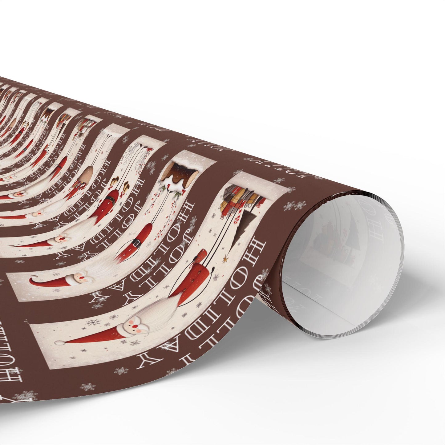holly jolly santa gift wrapping paper, christmas wrapping papers, cute gift wrap, seasonal paper, birthday wrapping, festive wrap