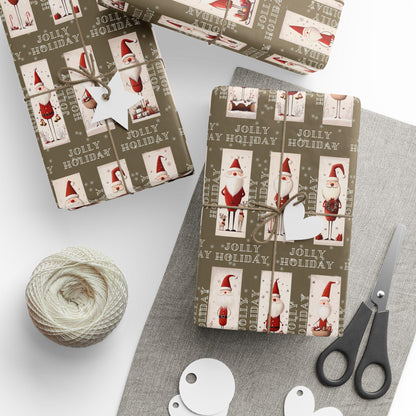 Vintage Santa Gift Wrapping Paper, Christmas Wrapping Papers, Cute Gift Wrap, Seasonal Paper, Birthday Wrapping, Festive Wrap