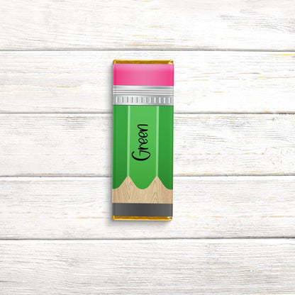 Personalized Pencil Chocolate Bar Wrappers: Teacher Appreciation Gift