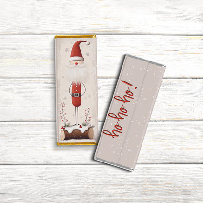 Christmas Candy Bar Wrappers | Scandinavian Santa | Stocking Stuffer Favors | Bulk Party Wrappers Only
