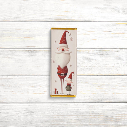 Nordic Santa Chocolate Bar Wrappers: Festive Holiday Party Favors
