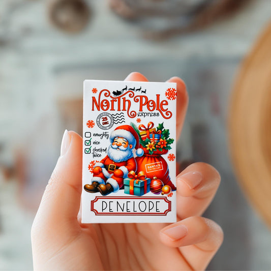 Personalized Santa Gift Card Holder: North Pole Express Christmas Envelope, Bulk Favors