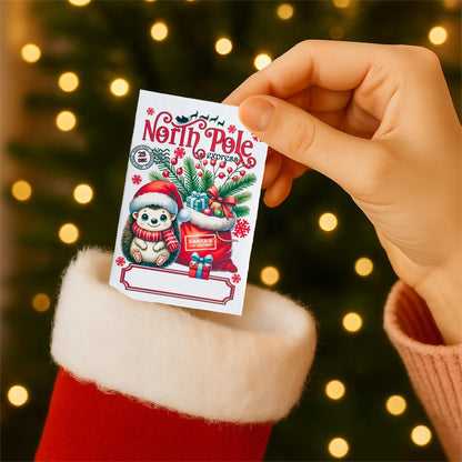 Personalized Hedgehog Gift Card Holder: North Pole Express Christmas Envelope • Christmas Money Holder • Holiday Card Sleeve • Bulk Favors