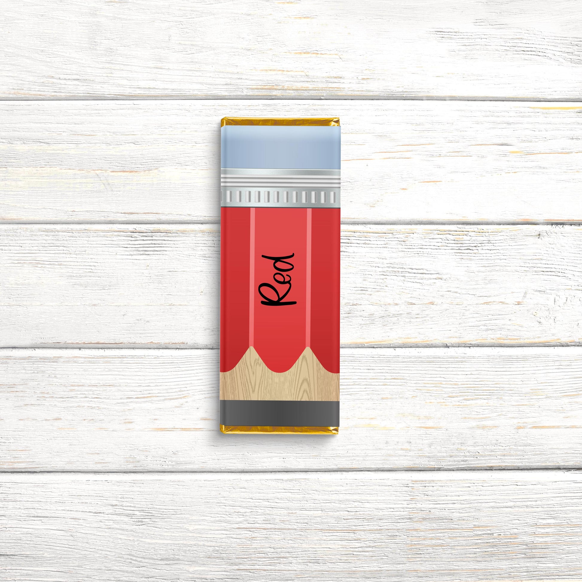 Personalized Pencil Chocolate Bar Wrappers: Teacher Appreciation Gift