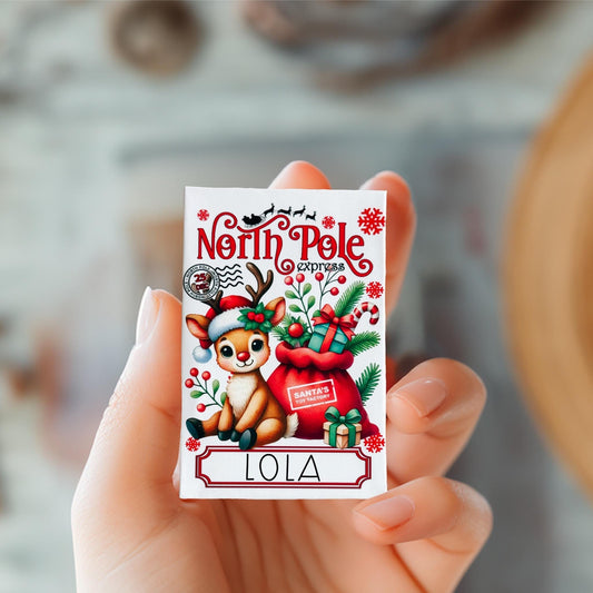 Personalized Reindeer Gift Card Holder: North Pole Express Christmas Envelope, Bulk Party Favor