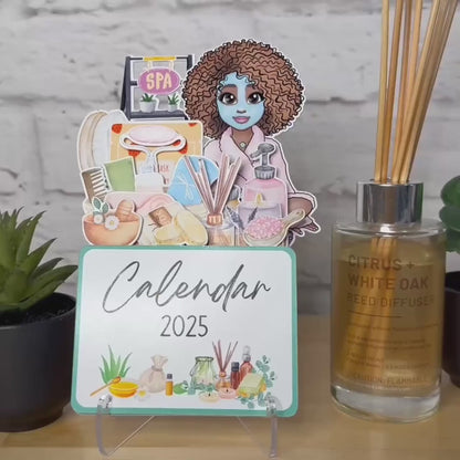 2025 Spa Desk Calendar: Self-Care Afro Girl